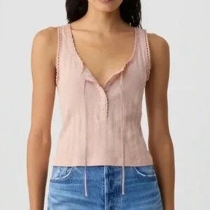 Doen x Gap Pink Pointelle Tank Top